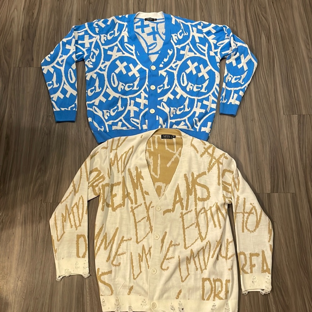 Mens Graphic Cardigan